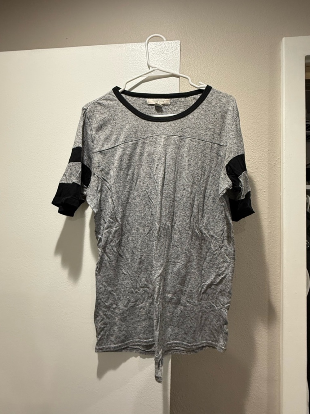 Adam Levine Gray Tee with Black Trim
